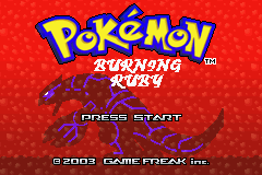 Pokemon Burning Ruby Title Screen